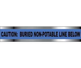 NMC DTBNPW Caution: Buried Non Potable Water Line Below Defender Detectable Warning Tape